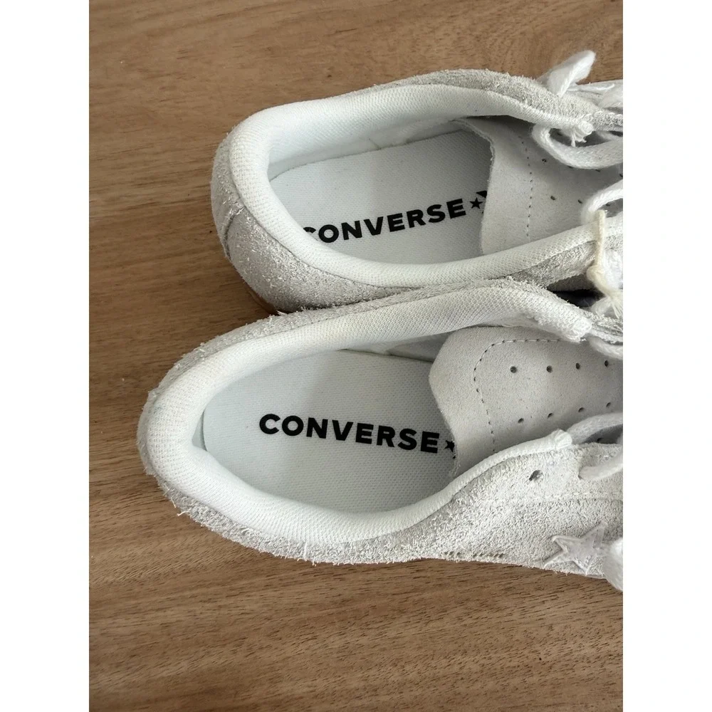 Converse All Star Classic Trainer White Suede Gum Sole Size 7.5 Men Women 9‎ New